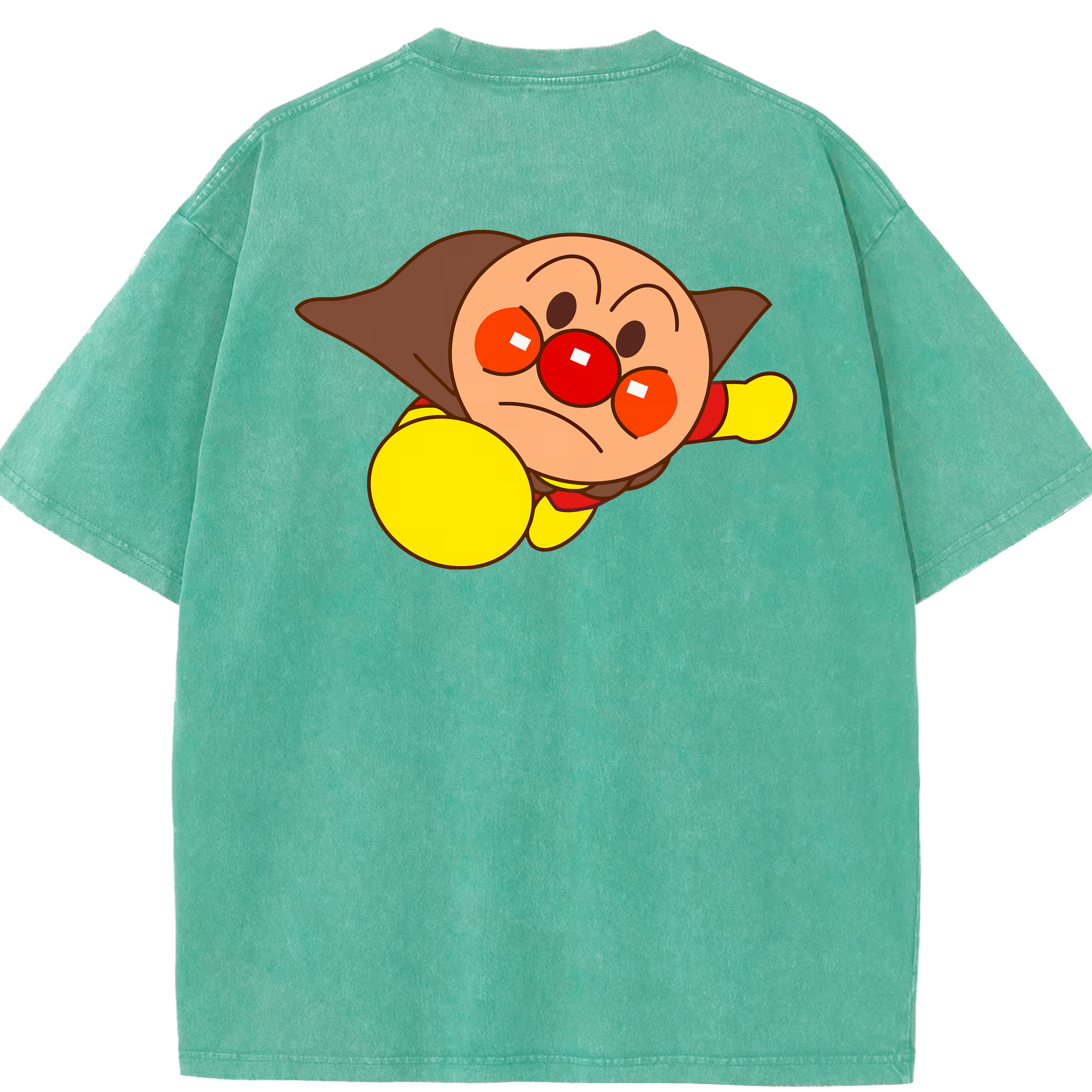（画像用） アンパンマン Anpanman 綿100% ヴィンテージ風 半袖Tシャツ（背面プリント）